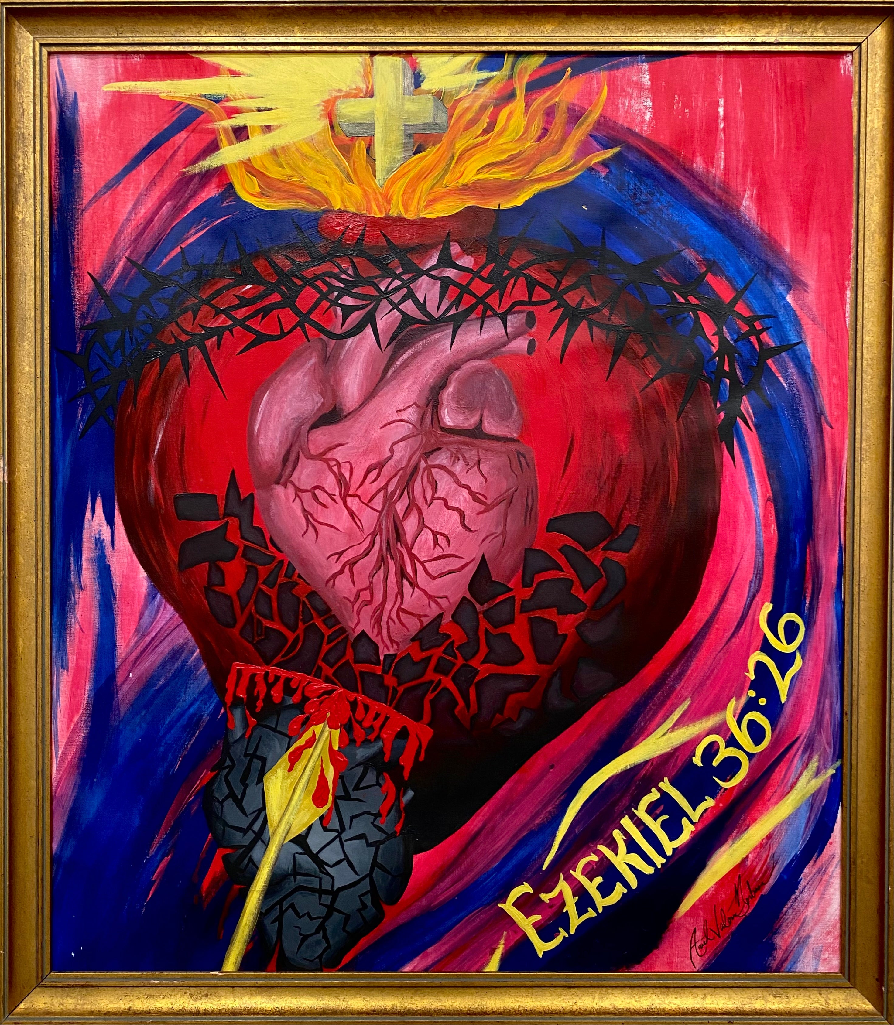 “my heart in His” 32x26in